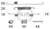 Комплект приладдя, гальмівна колодка A.B.S. 0001Q (фото 1)
