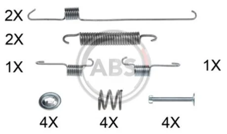 Комплект приладдя, гальмівна колодка A.B.S. 0001Q