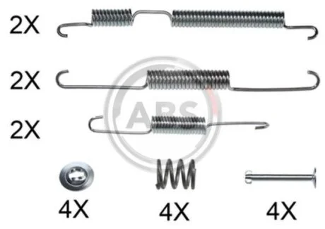Монтажний к-кт гальмівних колодок A.B.S. 0009Q