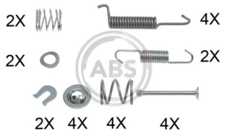 Комплект приладдя, гальмівна колодка A.B.S. 0016Q