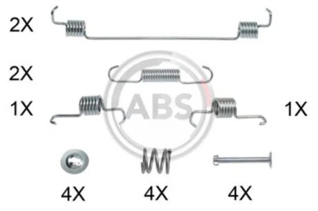 Комплект приладдя, гальмівна колодка A.B.S. 0018Q