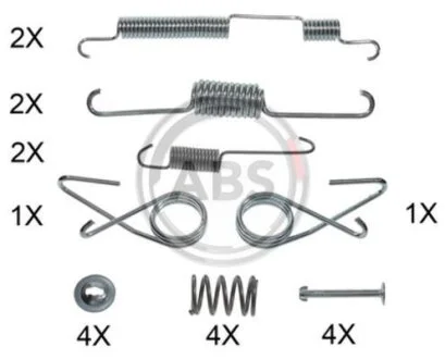 Комплект приладдя, гальмівна колодка A.B.S. 0022Q