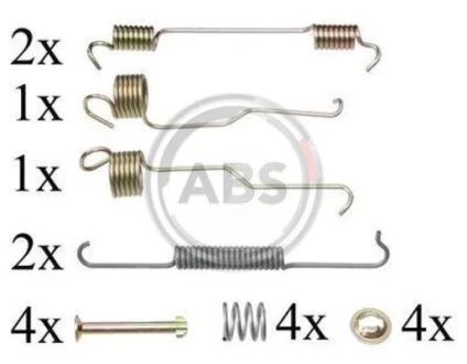 Комплект приладдя, гальмівна колодка A.B.S. 0804Q