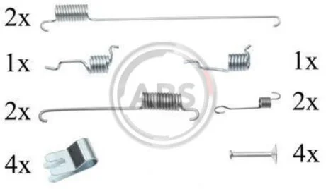 Комплект приладдя, гальмівна колодка A.B.S. 0829Q
