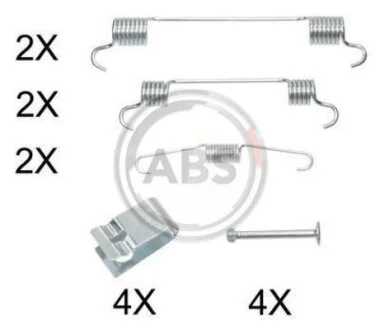 Комплект приладдя, гальмівна колодка A.B.S. 0833Q