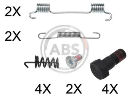 Комплект приладдя, гальмівна колодка A.B.S. 0867Q