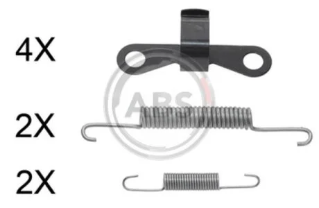 Комплект приладдя, гальмівна колодка A.B.S. 0869Q