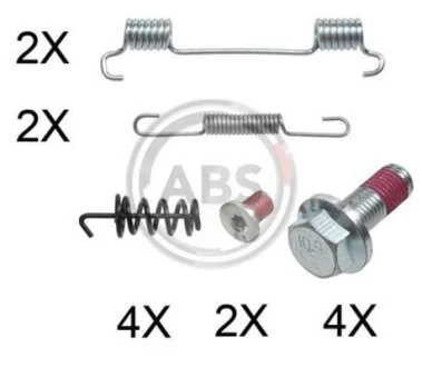 Комплект приладдя, гальмівна колодка A.B.S. 0878Q