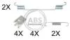 Ремкомплект гальмiвних колодок A.B.S. 0883Q (фото 1)