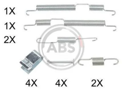 Комплект приладдя, гальмівна колодка A.B.S. 0885Q