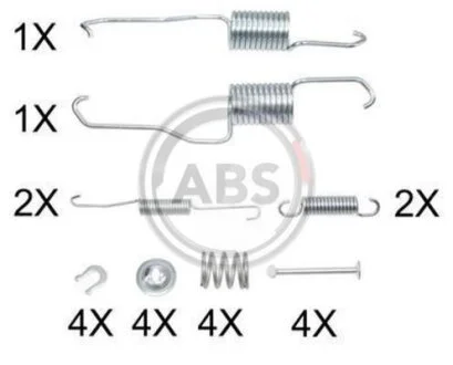 Комплект приладдя, гальмівна колодка A.B.S. 0886Q
