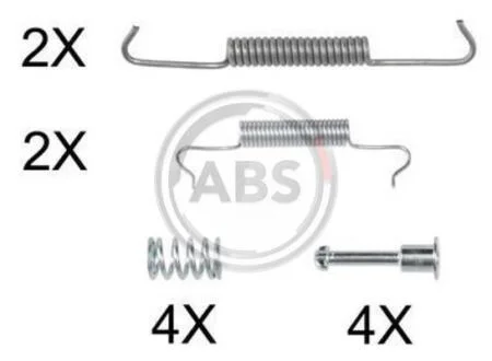 Ремкомплект гальмiвних колодок A.B.S. 0887Q