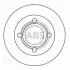 Гальмівний диск задн. Audi 100 (82-91) A.B.S. 16068 (фото 1)