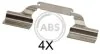 Комплектующие, колодки дискового тормоза A.B.S. 1685Q (фото 1)