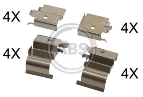 Зажим тормозных колодок CANTER 85P (Нижний+Верхний 16ШТ Комплект) ABS A.B.S. 1799Q