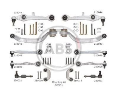 К-кт важелів перед. підвіски Audi A4/A6/Superb/Passat B5 (з товстим пальцем) A.B.S. 219900