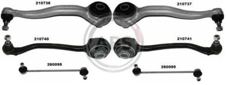 Комплект важилів Mercedes C-Class (C204)/ C-Class (W204)/ C-Class (S204) 07- E-Class(A207)/ E-Class (C207) 09- SLK III (R172) 11- A.B.S. 219904