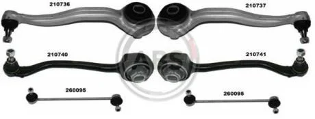 Комплект важилів Mercedes C-Class (C204)/ C-Class (W204)/ C-Class (S204) 07- E-Class(A207)/ E-Class (C207) 09- SLK III (R172) 11- A.B.S. 219904 (фото 1)