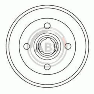 Гальмівний барабан задн. Polo/Caddy/Golf/Vento/Passat/Jetta 75-04 A.B.S. 2325-S