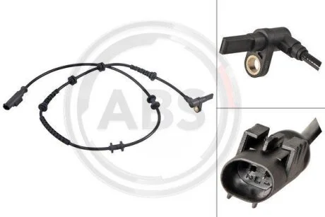 Датчик, кількість обертів колеса A.B.S. 30666