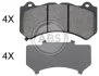 Комплект гальмівних накладок, дискове гальмо A.B.S. 35013 (фото 1)