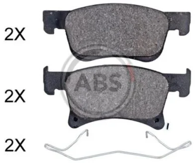 Комплект гальмівних накладок, дискове гальмо A.B.S. 35082