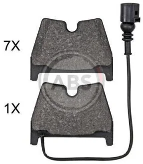 Комплект гальмівних накладок, дискове гальмо A.B.S. 35112