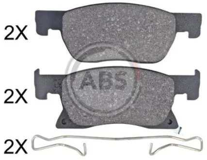 Гальмiвнi колодки дисковi переднi 15" 13478300, 39103797, 95526566, 0986424989 A.B.S. 35123