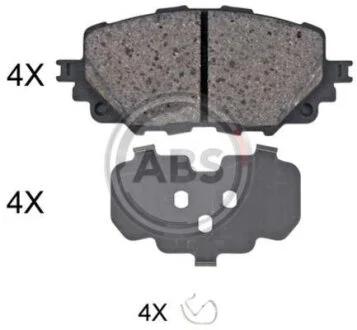 Комплект гальмівних накладок, дискове гальмо A.B.S. 35126