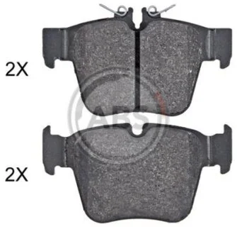 Комплект гальмівних накладок, дискове гальмо A.B.S. 35152