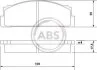 Комплект гальмівних накладок, дискове гальмо A.B.S. 36004 (фото 1)