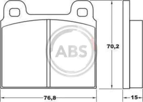 Колодки гальмівні дискові, комплект A.B.S. 36025