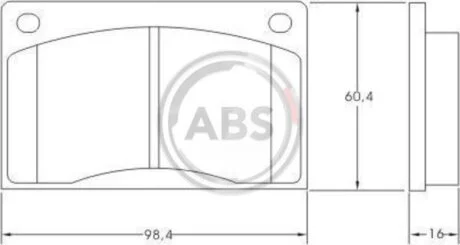 Колодки гальмівні дискові, комплект A.B.S. 36047