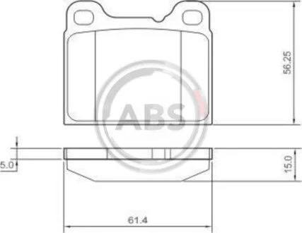Колодка торм. VOLVO 240/700/940/960/S90/V90 задн. (ABS) A.B.S. 36049