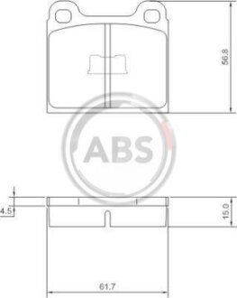 Гальмівні колодки дискові (1 к-т) A.B.S. 36088