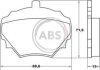 Комплект гальмівних накладок, дискове гальмо A.B.S. 36125 (фото 1)