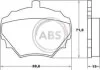 Комплект гальмівних накладок, дискове гальмо A.B.S. 36125 (фото 1)
