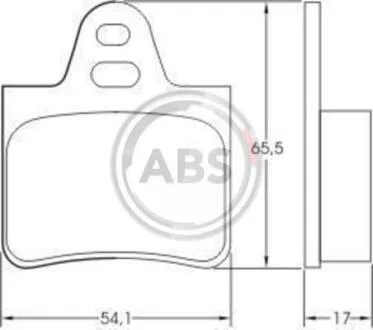 Колодки гальмівні дискові, комплект A.B.S. 36129