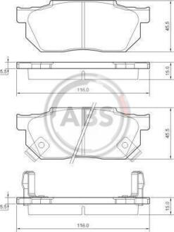 Гальмiвнi колодки дисковi A.B.S. 36167