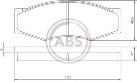 Гальмівні колодки дискові (1 к-т) A.B.S. 36168