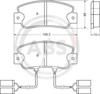 Колодки гальмівні (передні) A.B.S. 36186