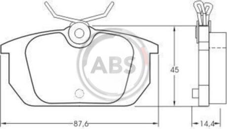 Колодки гальмівні задн. Marea/Barchetta/Bravo/GTV/Spider/145/146 94-06 A.B.S. 36188