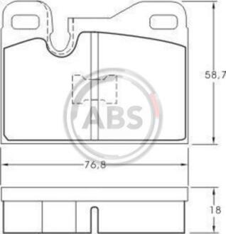 Гальмівні колодки пер. Megane 03- (ATE) A.B.S. 36398