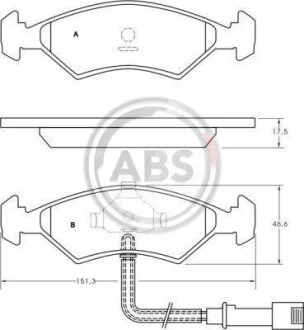 Колодка торм. FORD FIESTA/SIERRA передн. (ABS) A.B.S. 36485