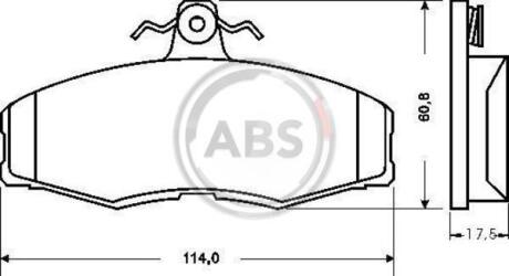 Колодка гальм. SKODA / VW Favorit / Felicia / Caddy передн. (ABS) A.B.S. 36516