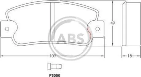 Колодка гальм. FIAT / LANCIA / SEAT передн. (ABS) A.B.S. 36518