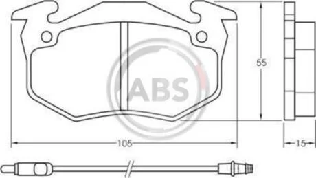 Гальмівні колодки дискові (1 к-т) A.B.S. 36525