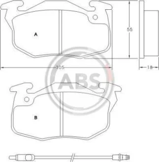 Гальмівні колодки дискові (1 к-т) A.B.S. 36565