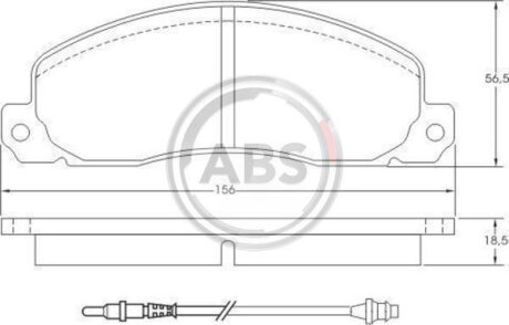 Колодка гальм. RENAULT 30/Trafic передн. (ABS) A.B.S. 36570
