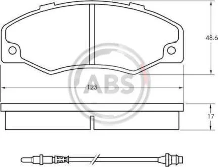 Колодки гальмівні дискові, комплект A.B.S. 36577